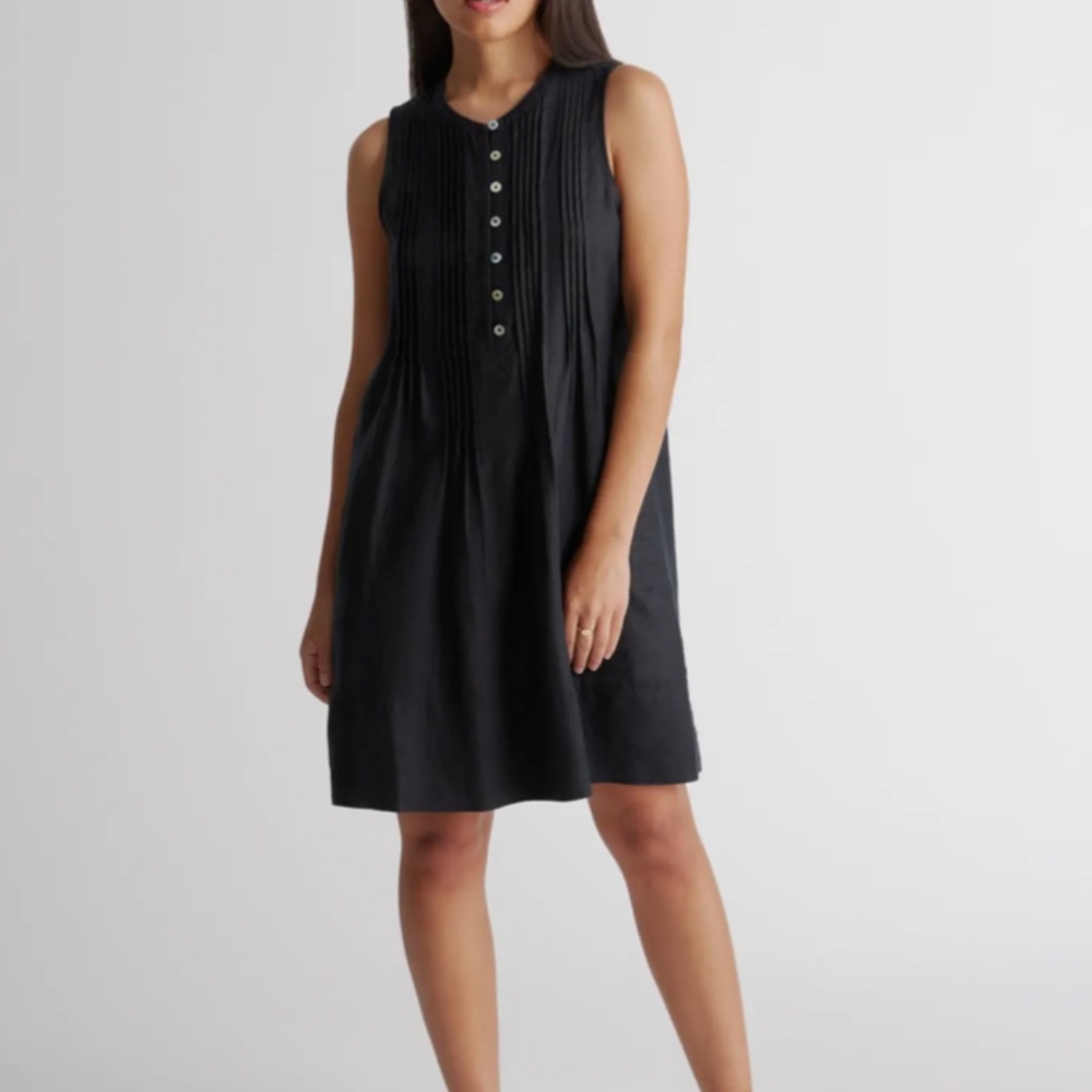 Quince 100% European Linen Sleeveless Swing Dress Size M